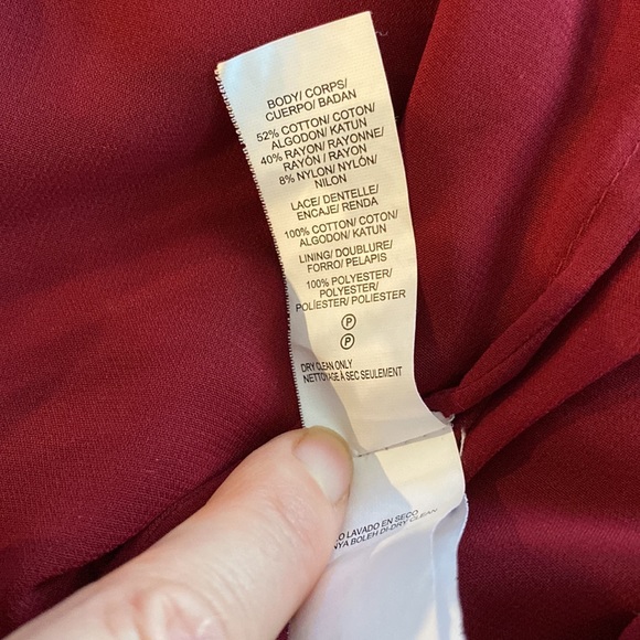 Lucky Brand ladies burgundy three-quarter sleeve lacy sweater. Size XS. - Picture 11 of 11